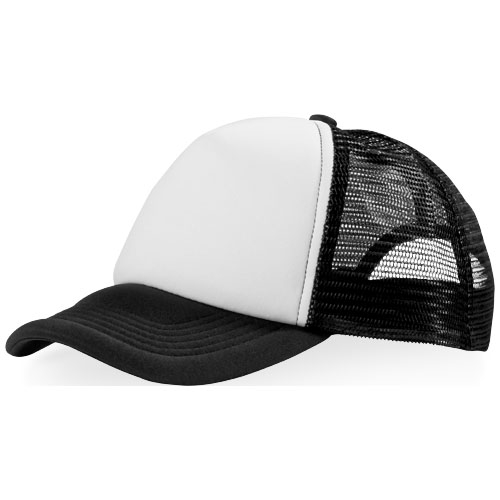 Casquette publicitaire 5 panneaux TRUCKER noir / blanc